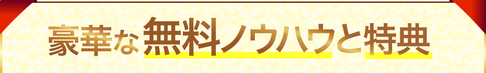 豪華な無料ノウハウと特典